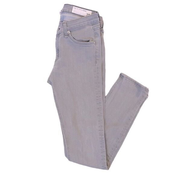 Rag & Bone Gray Skinny Low Rise Denim Jeans - Picture 2 of 9